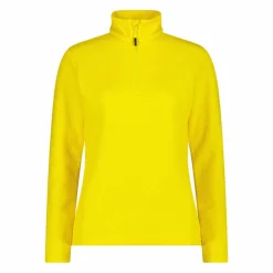 Pile mezza zip elasticizzato da donna con stampa jacquard