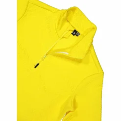 Pile mezza zip elasticizzato da donna con stampa jacquard