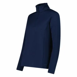 Pile mezza zip elasticizzato da donna con stampa jacquard