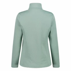 Pile mezza zip elasticizzato da donna con stampa jacquard