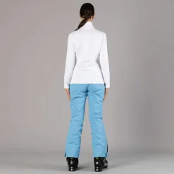 Pile mezza zip elasticizzato da donna con stampa jacquard