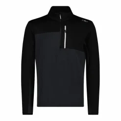 Pile mezza zip Grid Tech da uomo in block color