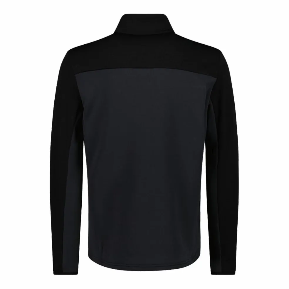 Pile mezza zip Grid Tech da uomo in block color