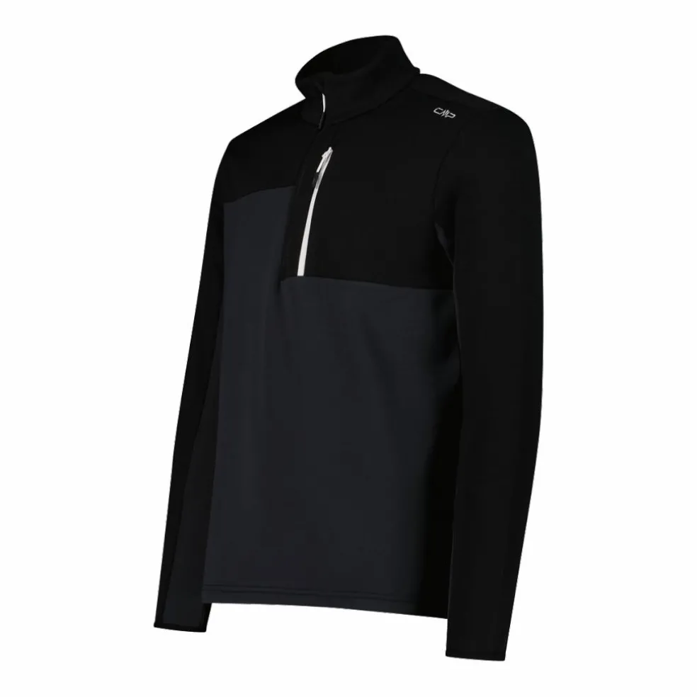 Pile mezza zip Grid Tech da uomo in block color