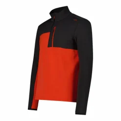 Pile mezza zip Grid Tech da uomo in block color