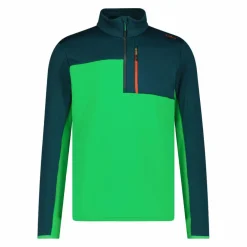 Pile mezza zip Grid Tech da uomo in block color