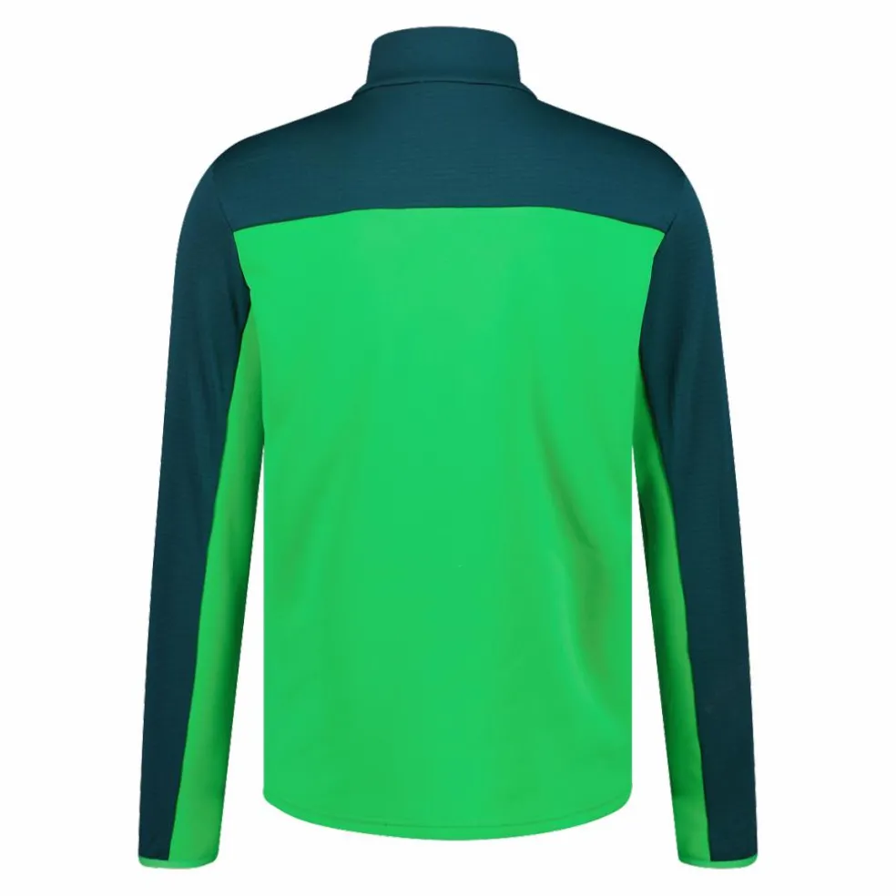 Pile mezza zip Grid Tech da uomo in block color
