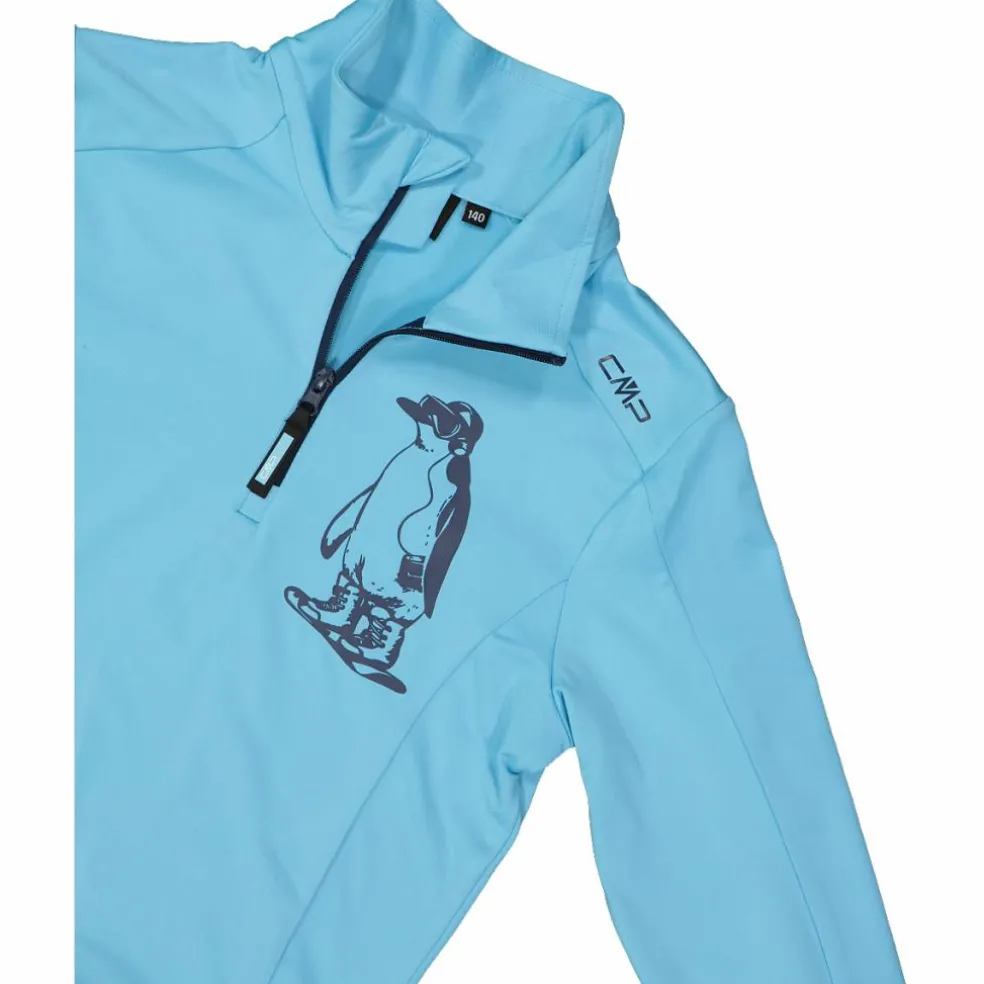 Pile mezza zip Softech da bambina stampato