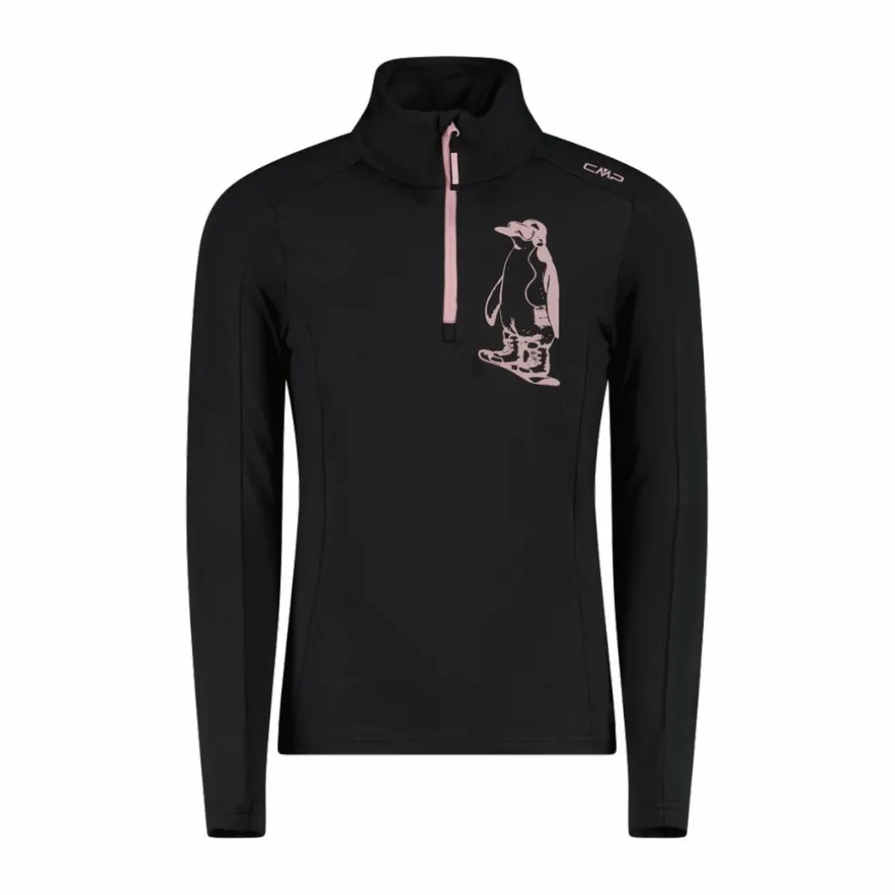 Pile mezza zip Softech da bambina stampato