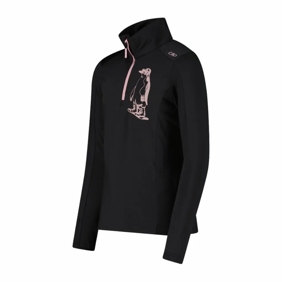 Pile mezza zip Softech da bambina stampato