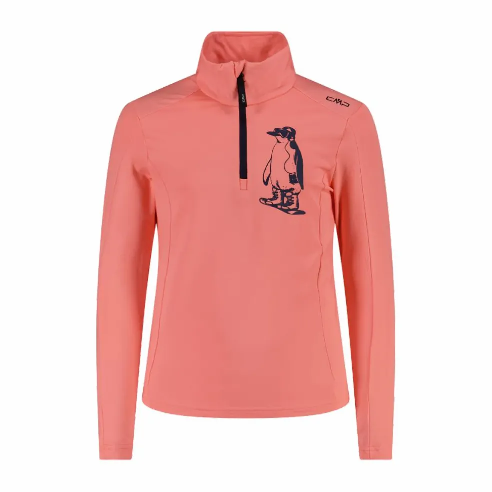 Pile mezza zip Softech da bambina stampato
