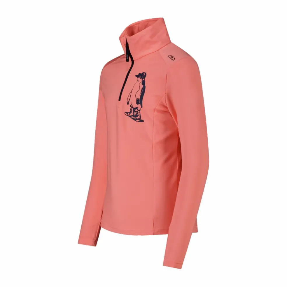 Pile mezza zip Softech da bambina stampato