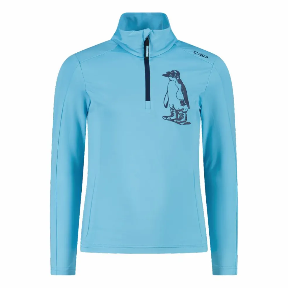 Pile mezza zip Softech da bambina stampato