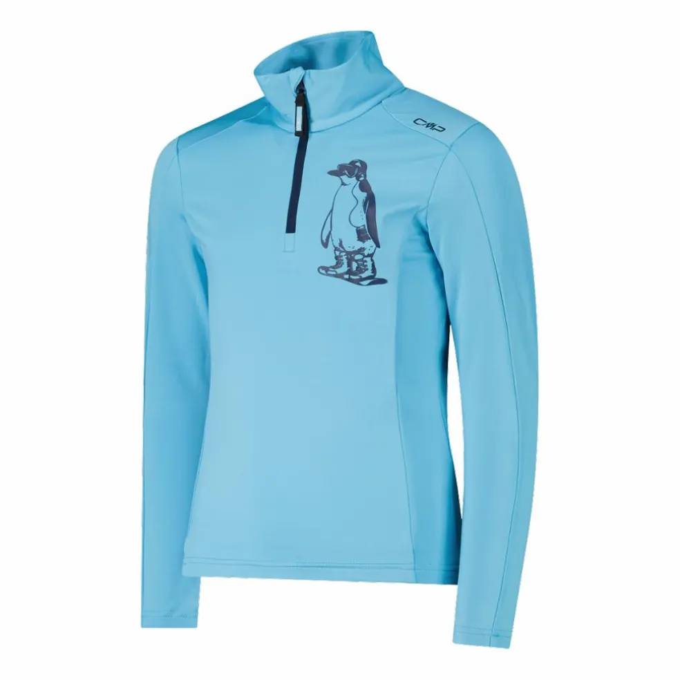 Pile mezza zip Softech da bambina stampato