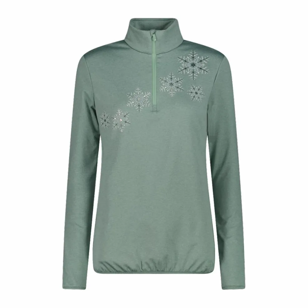 Pile mezza zip Softech melange da donna