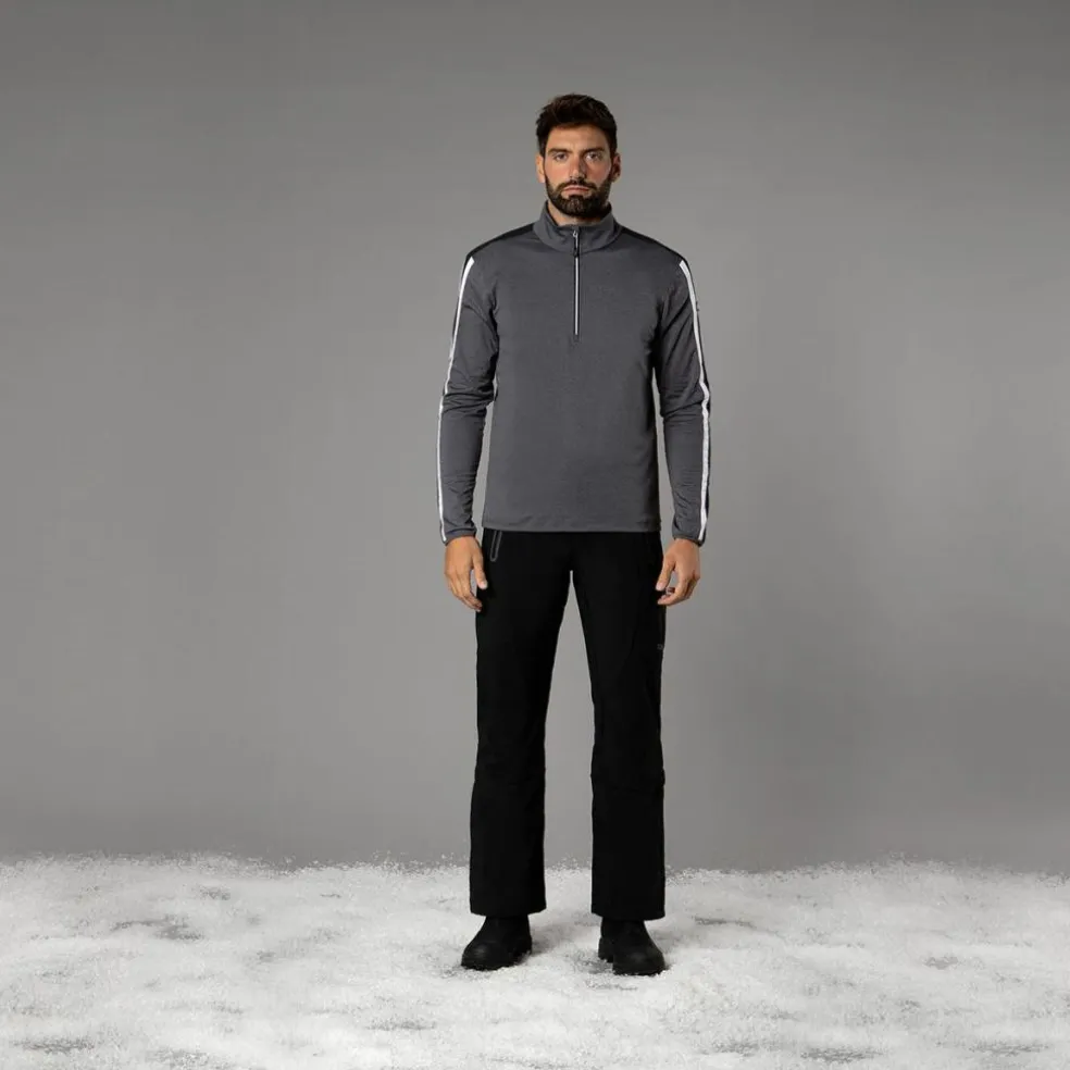 Pile mezza zip Softech Melange da uomo