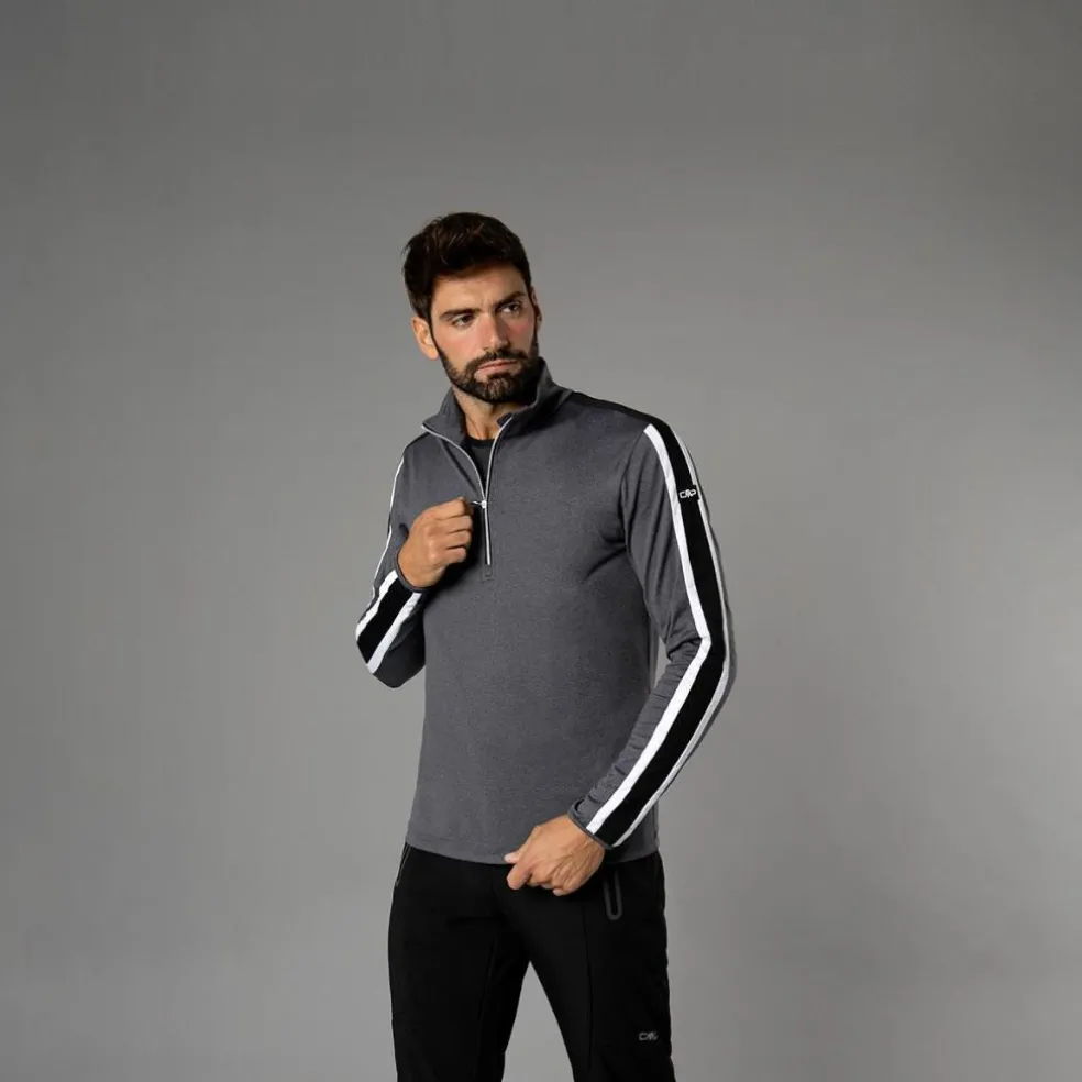 Pile mezza zip Softech Melange da uomo