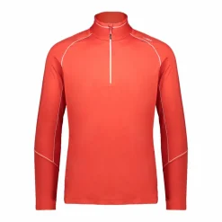 Pile mezza zip Softech uomo con cuciture a vista
