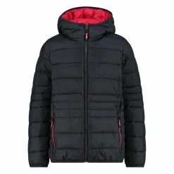 Piumino da bambina con cappuccio taffeta