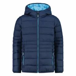 Piumino da bambina con cappuccio taffeta