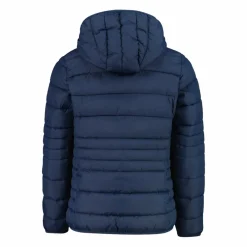 Piumino da bambina con cappuccio taffeta