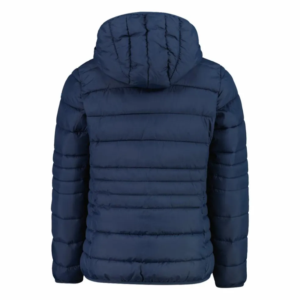 Piumino da bambina con cappuccio taffeta
