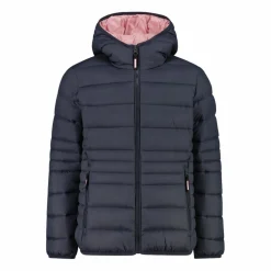 Piumino da bambina con cappuccio taffeta