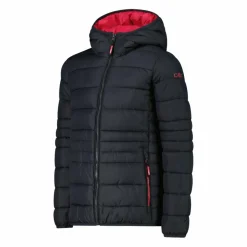 Piumino da bambina con cappuccio taffeta