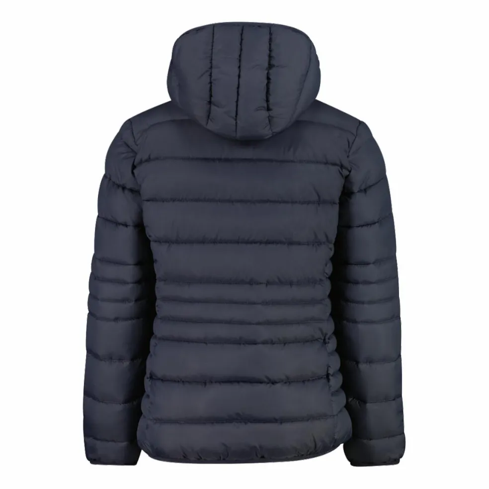 Piumino da bambina con cappuccio taffeta