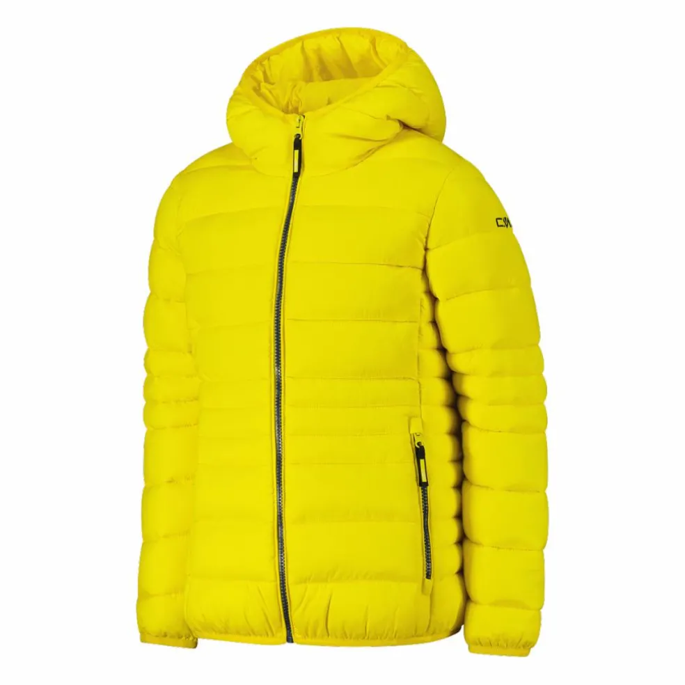 Piumino da bambina con cappuccio taffeta