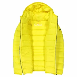 Piumino da bambina con cappuccio taffeta
