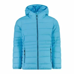 Piumino da bambina con cappuccio taffeta