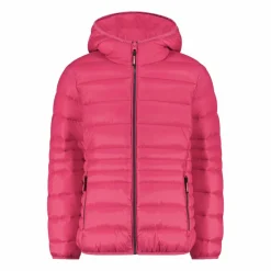 Piumino da bambina con cappuccio taffeta