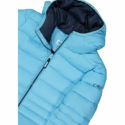 Piumino da bambina con cappuccio taffeta