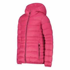 Piumino da bambina con cappuccio taffeta