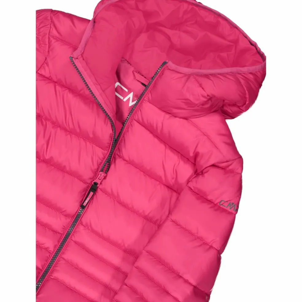 Piumino da bambina con cappuccio taffeta