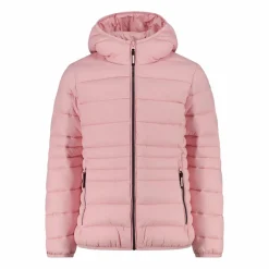 Piumino da bambina con cappuccio taffeta