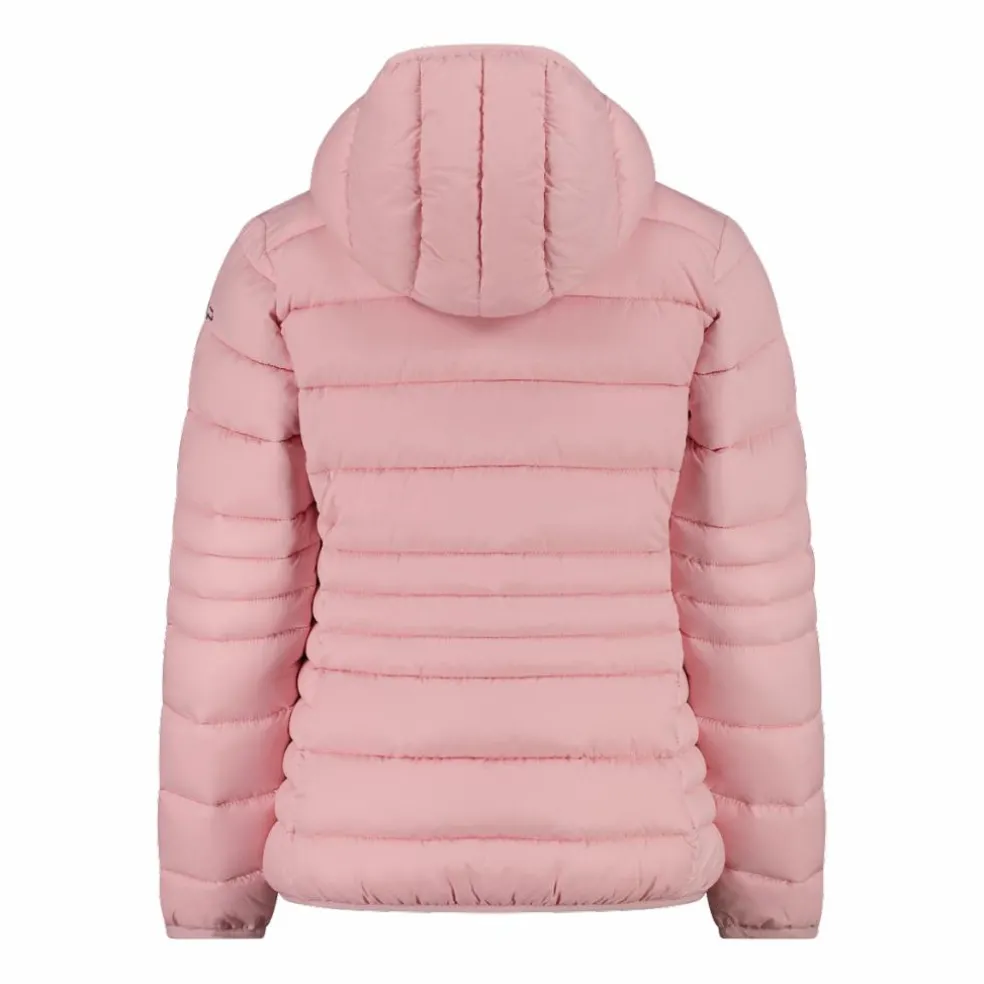 Piumino da bambina con cappuccio taffeta