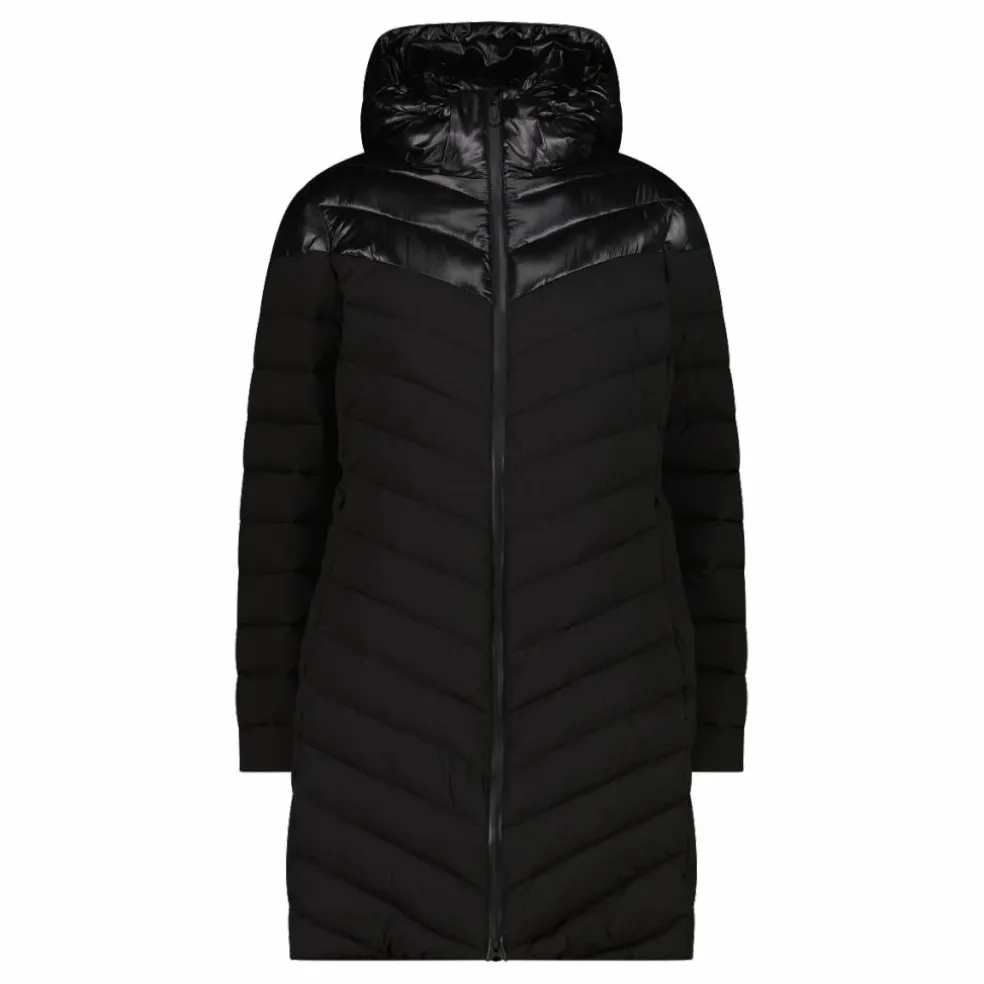 Piumino lungo Sorona® Aura tinta unita da donna