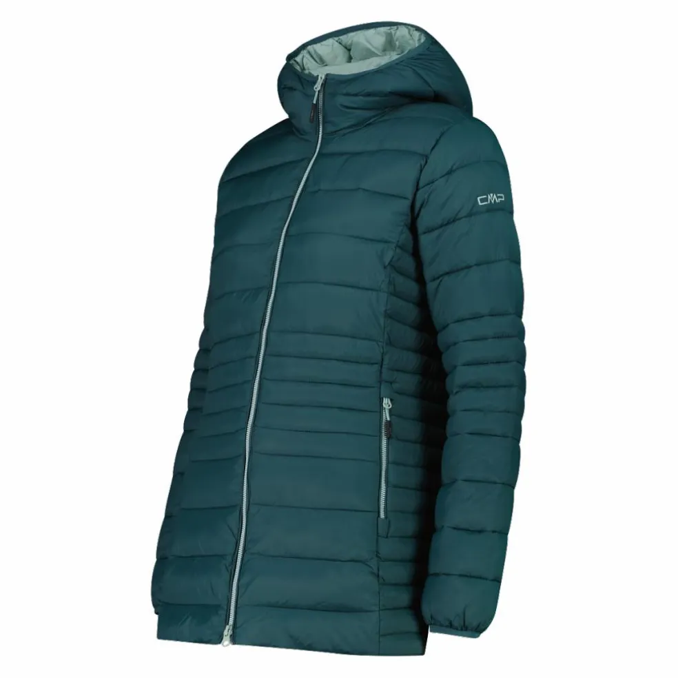 Piumino lungo Sorona® Aura tinta unita da donna