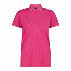 Polo da donna in mèlange elasticizzato