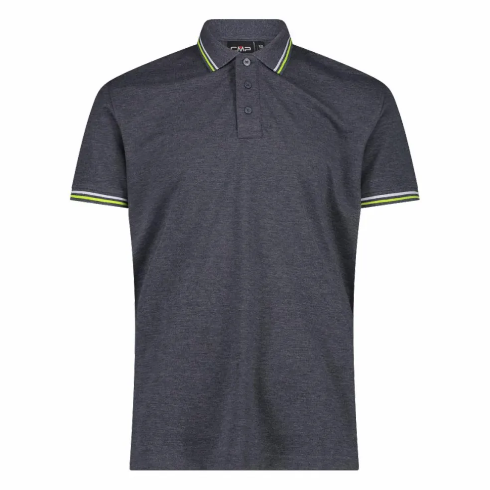 Polo da uomo in poliestere elasticizzato