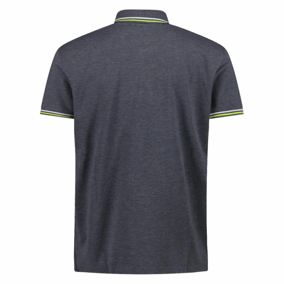Polo da uomo in poliestere elasticizzato