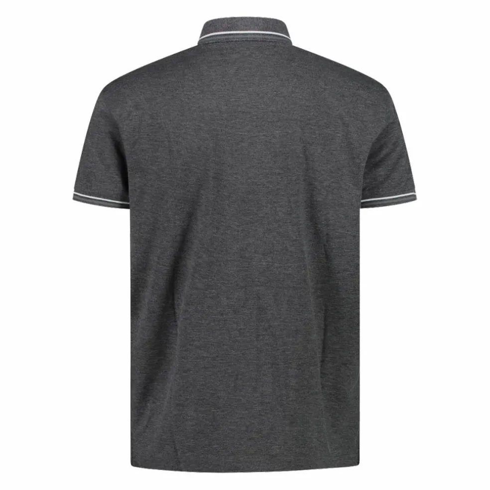 Polo da uomo in poliestere elasticizzato