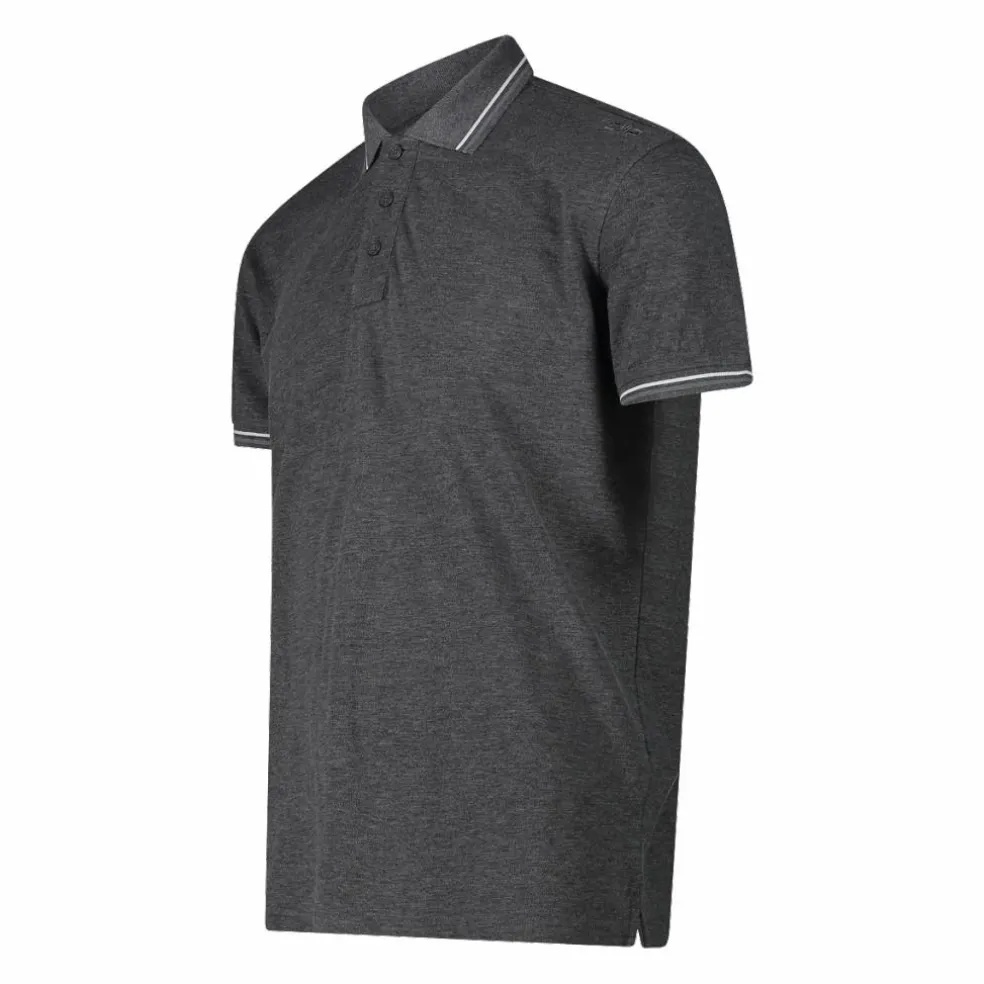 Polo da uomo in poliestere elasticizzato