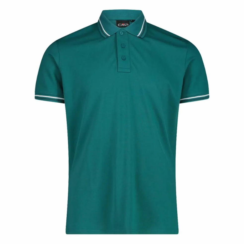 Polo da uomo in poliestere elasticizzato