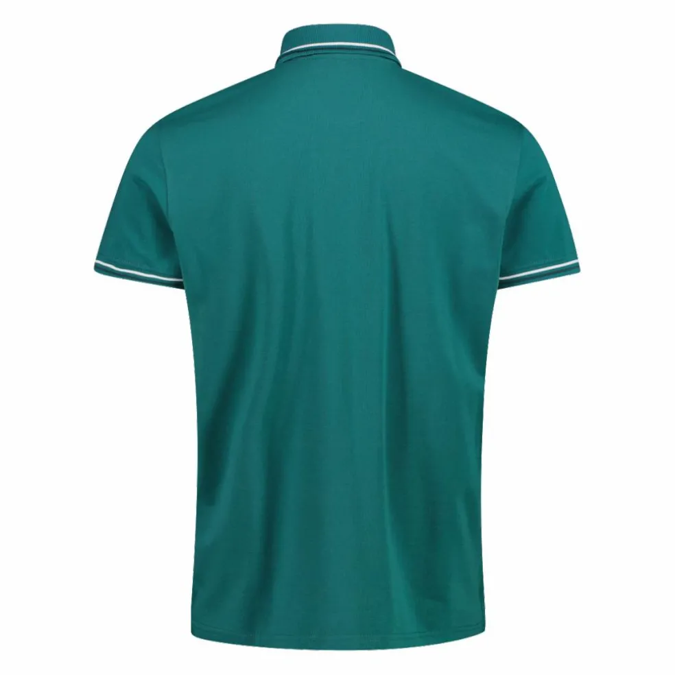 Polo da uomo in poliestere elasticizzato
