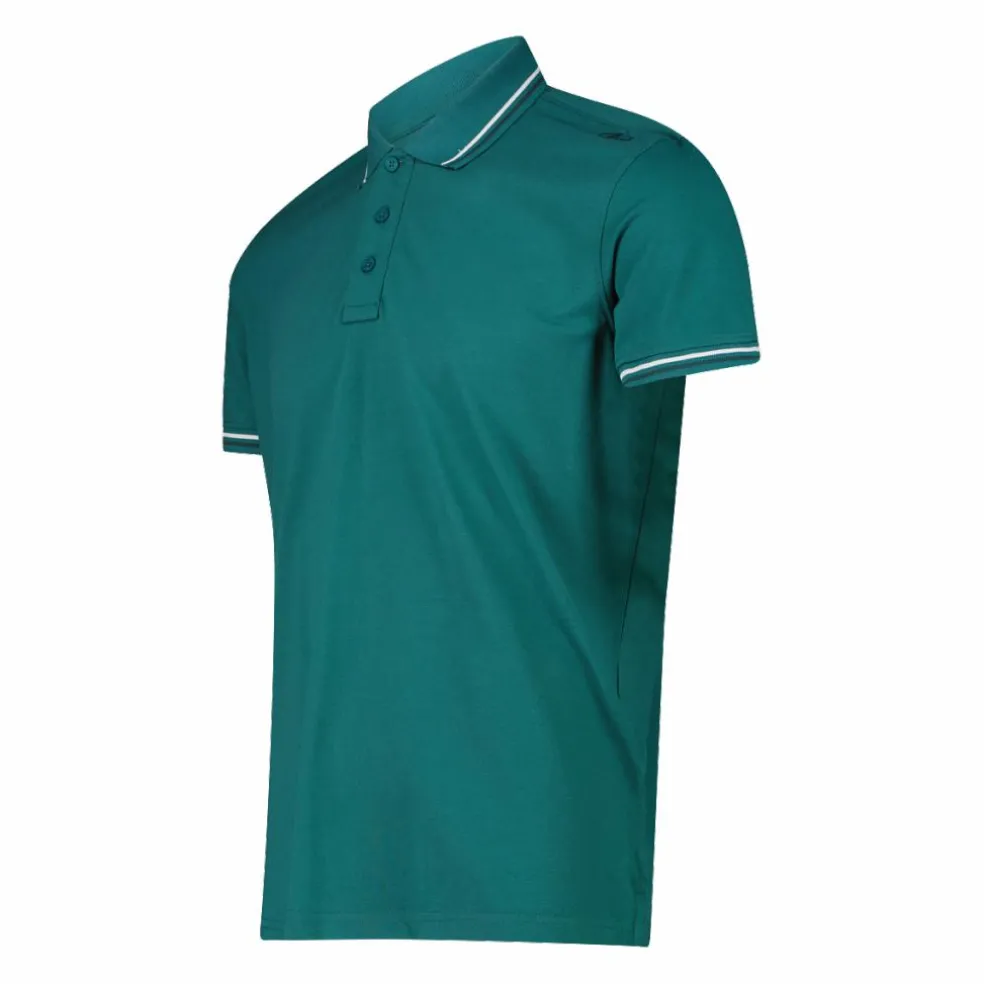 Polo da uomo in poliestere elasticizzato