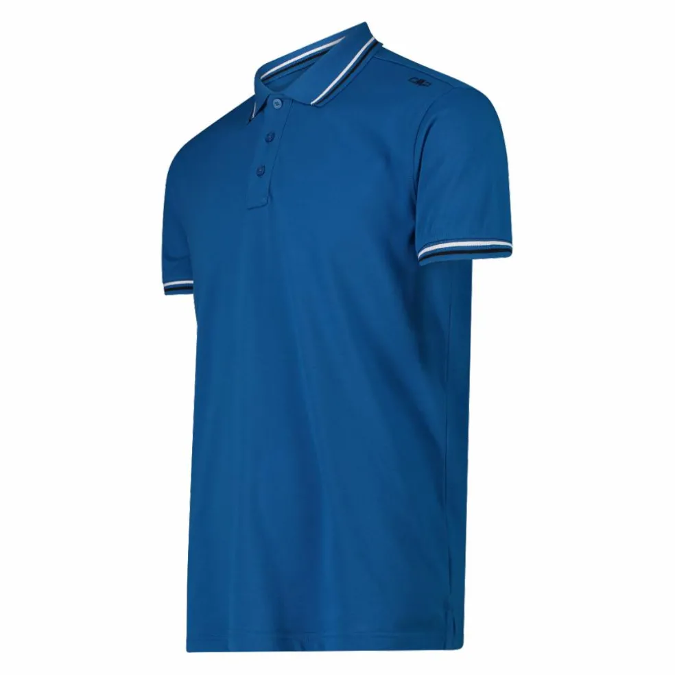 Polo da uomo in poliestere elasticizzato