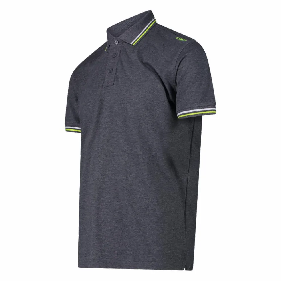 Polo da uomo in poliestere elasticizzato